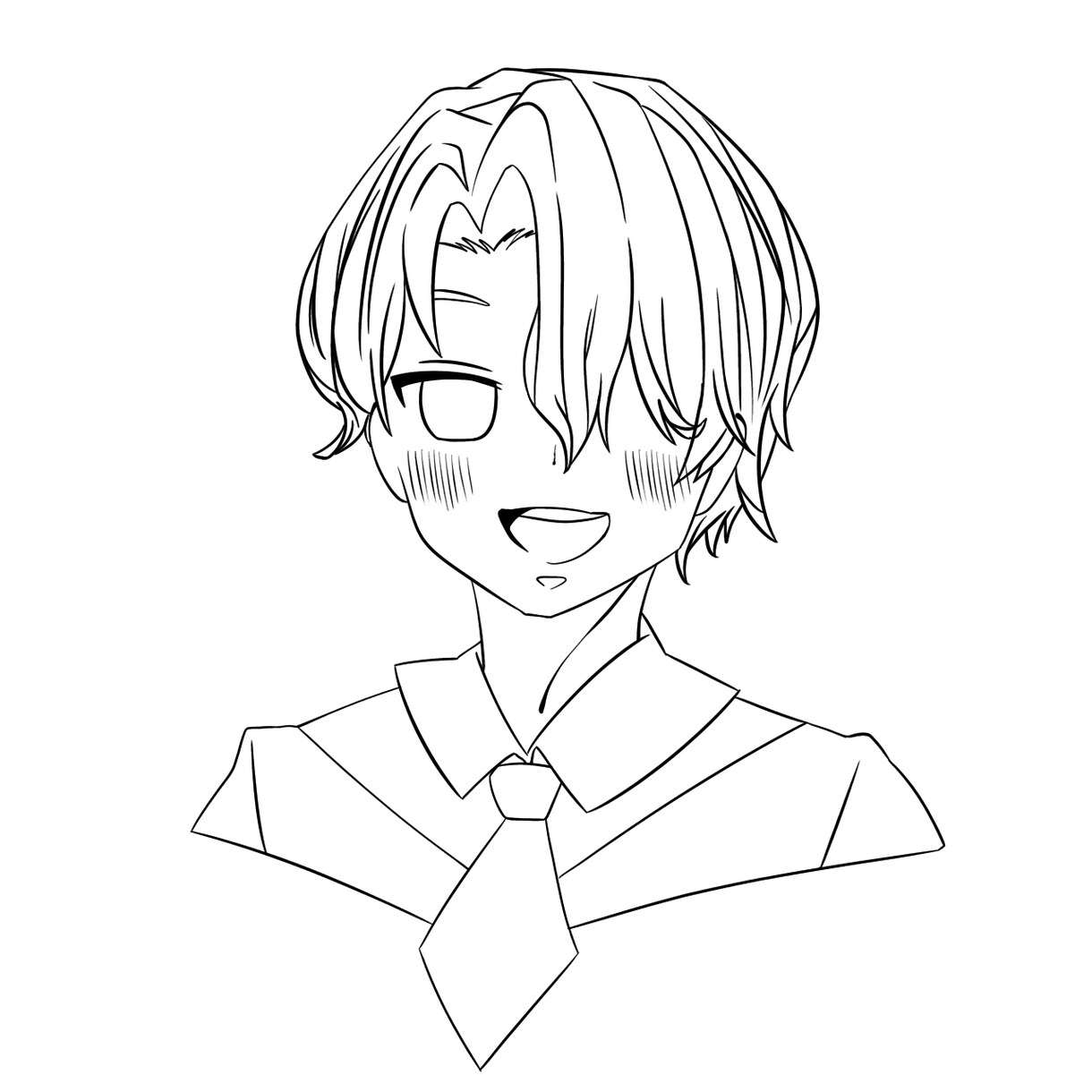 オリジナルキャラ線画描きます テンプレで線画作成します。色塗りを練習したい方にオススメです イメージ1