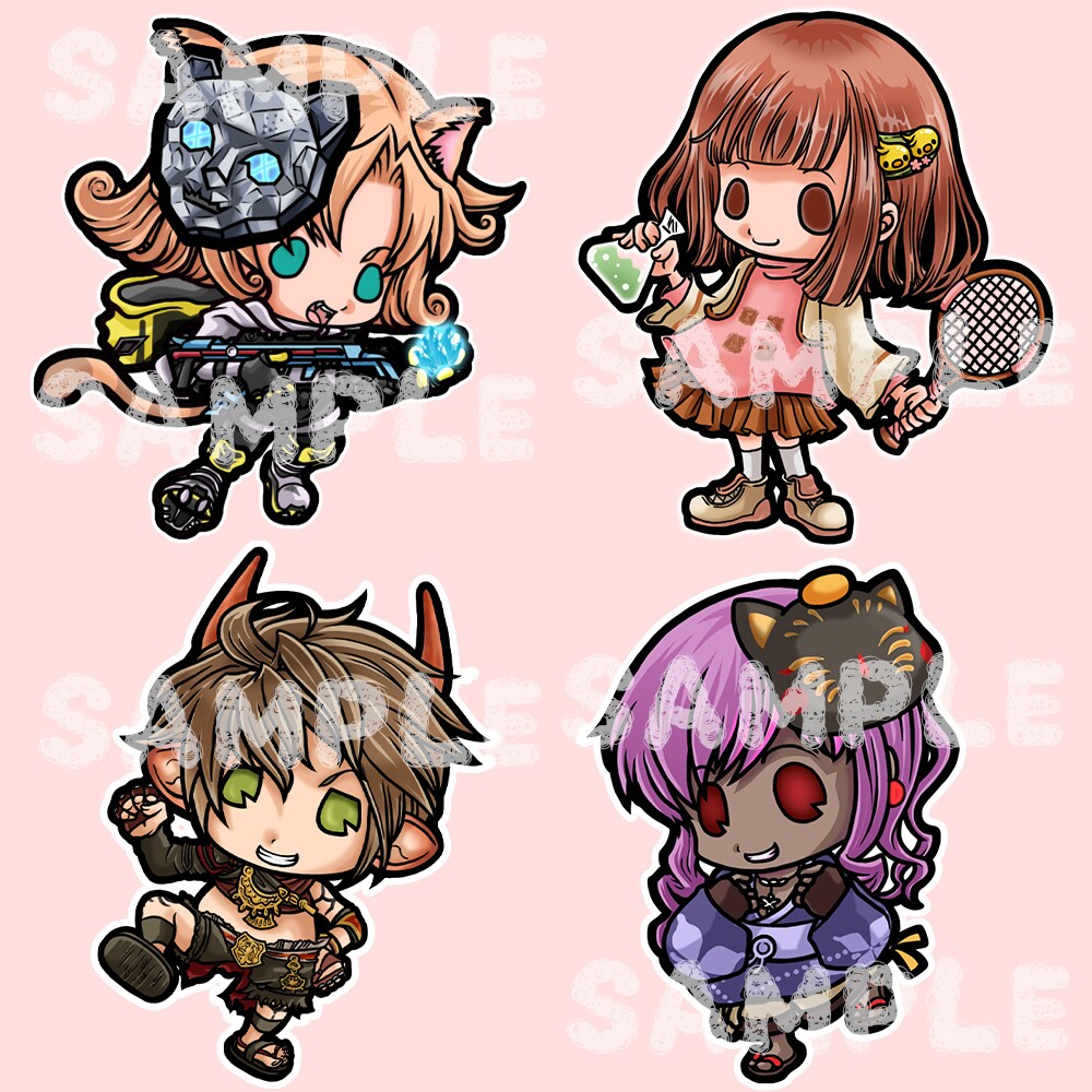 ミニマム★SNS用の超デフォルメアイコンを描きます シールやアクリルプレートにしてもかわいいデフォルメです♪ イメージ3