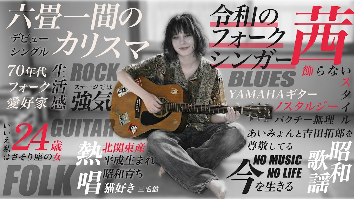 ミュージシャン専用自己紹介タイポグラフィ制作します アーティストの魅力が１枚で伝わるタイポグラフィをデザイン イメージ5