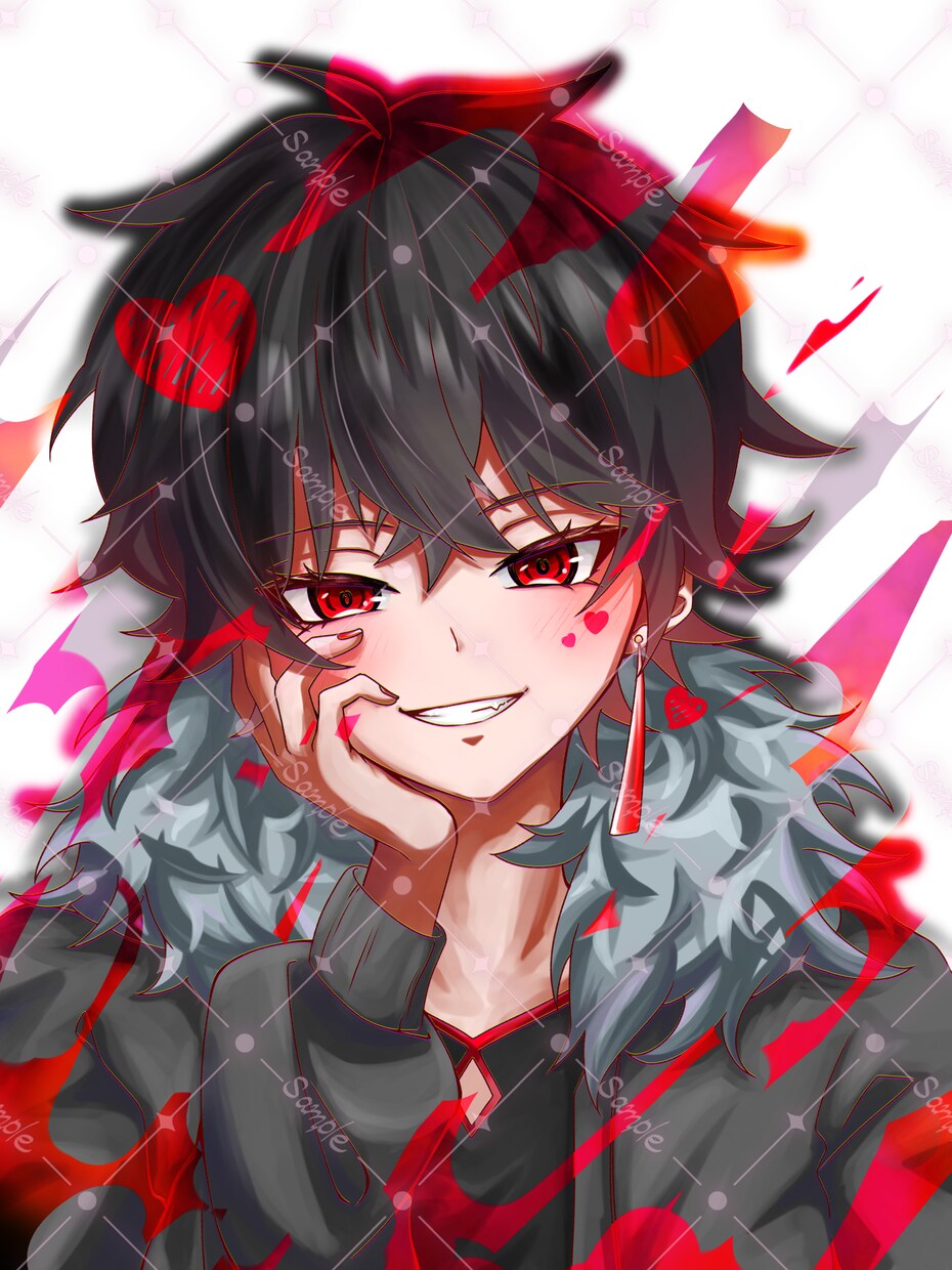 かっこいいアイコン用イラストお描きします 先着5名様まで低価格！かっこいい絵を男女問わずお描きします！ イメージ1