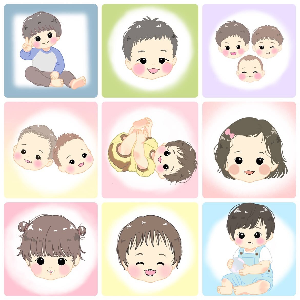 写真から♡ゆるかわ我が子イラストお描きします 成長の『今』をかわいく残そう♪ イメージ9