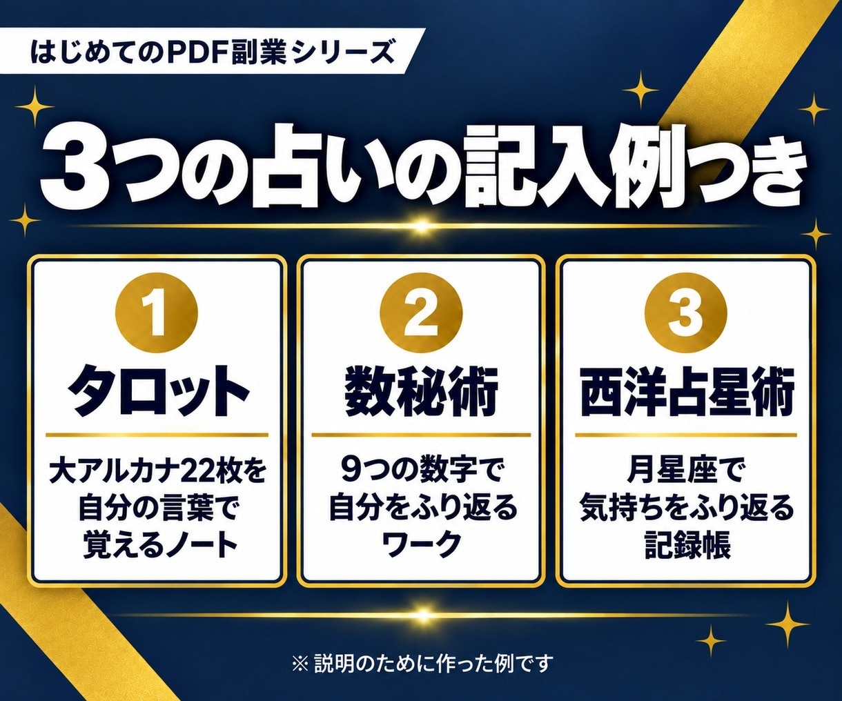 占い好きが鑑定なしで始める副業を教えます 鑑定なしでOK｜タロット・数秘・星占いの記入例つき イメージ8