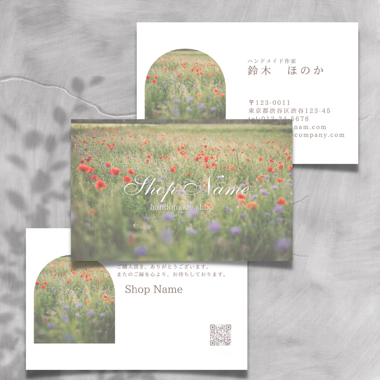 flowerデザインの名刺・ショップカード作ります 起業・開業などこれから名刺・ショップカードが必要な方へ イメージ3