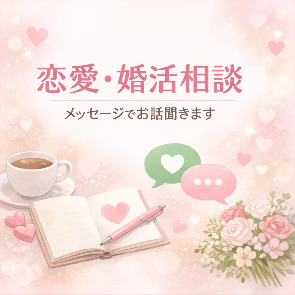 恋愛・婚活相談チャットで承ります 恋愛、婚活、出会いの相談をチャットで寄り添って聞きます イメージ1