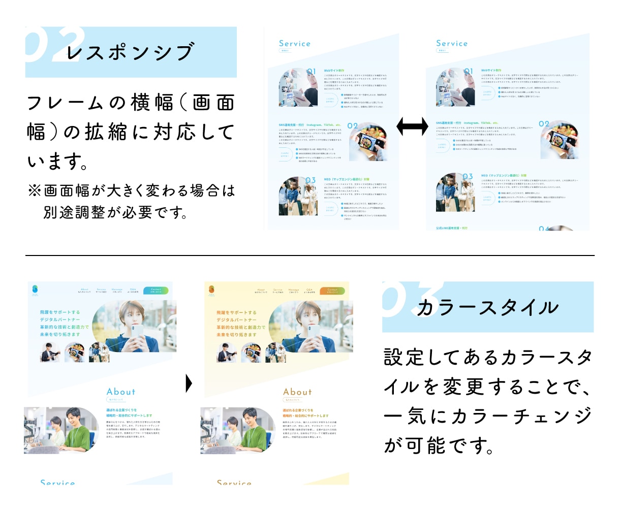 Figmaのホームページテンプレートを販売します ☆デザインやコーディングの練習用に ☆商用利用もOK（3） イメージ3