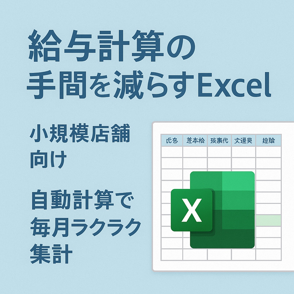 給与計算を全自動化！Excel作ります 【8月末まで半額】通常10,000 → 5,000円 イメージ2