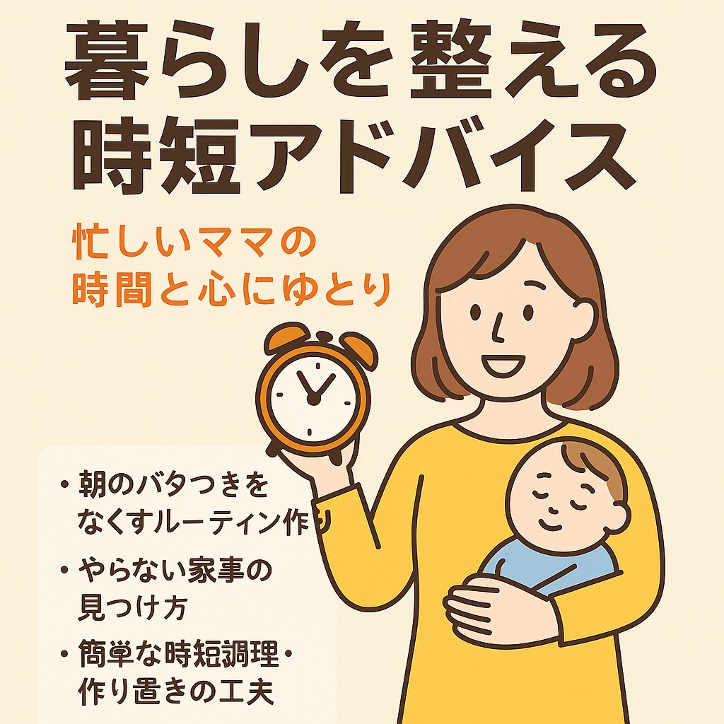暮らしを整える時短アドバイスします 忙しいママの時間と心にゆとりをアドバイスします♡ イメージ1