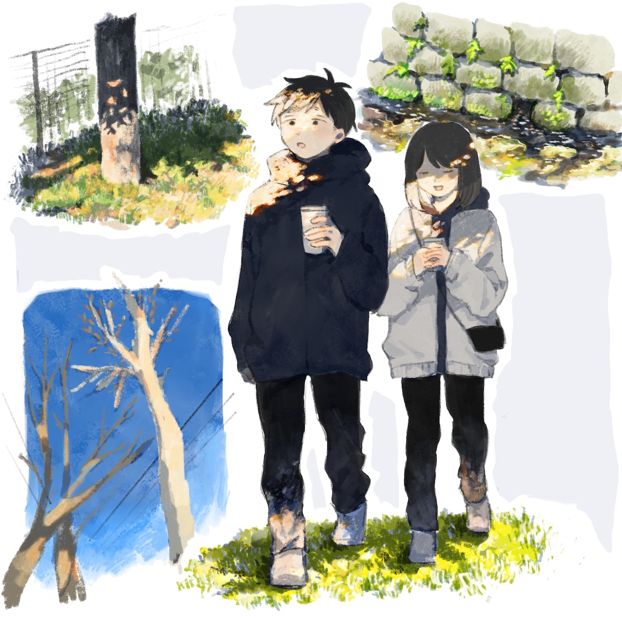 大切な方に送る記念の一枚作成します デフォルメ調の可愛い似顔絵！記念日のプレゼント等に！ イメージ3