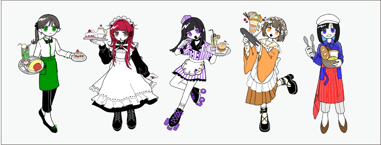 商用利用可◎クールなデフォルメキャラクター描きます 配信やSNSにちょこんと添えて大活躍！ イメージ6