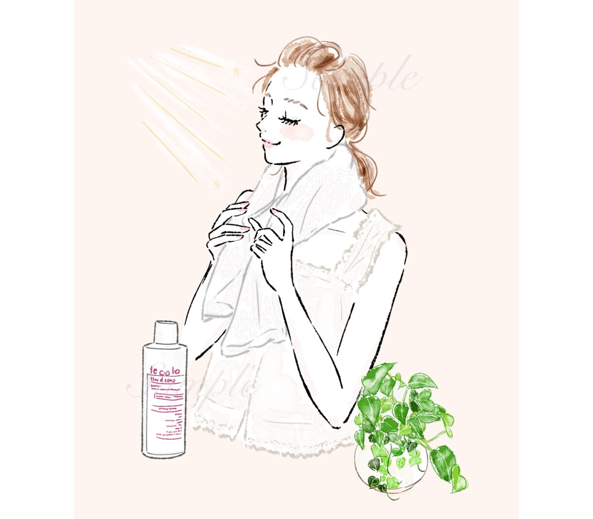 法人様向け おしゃれな水彩イラストお描きします 手描き：水彩、抜け感、パステル、トレンドファッションで個性を イメージ4
