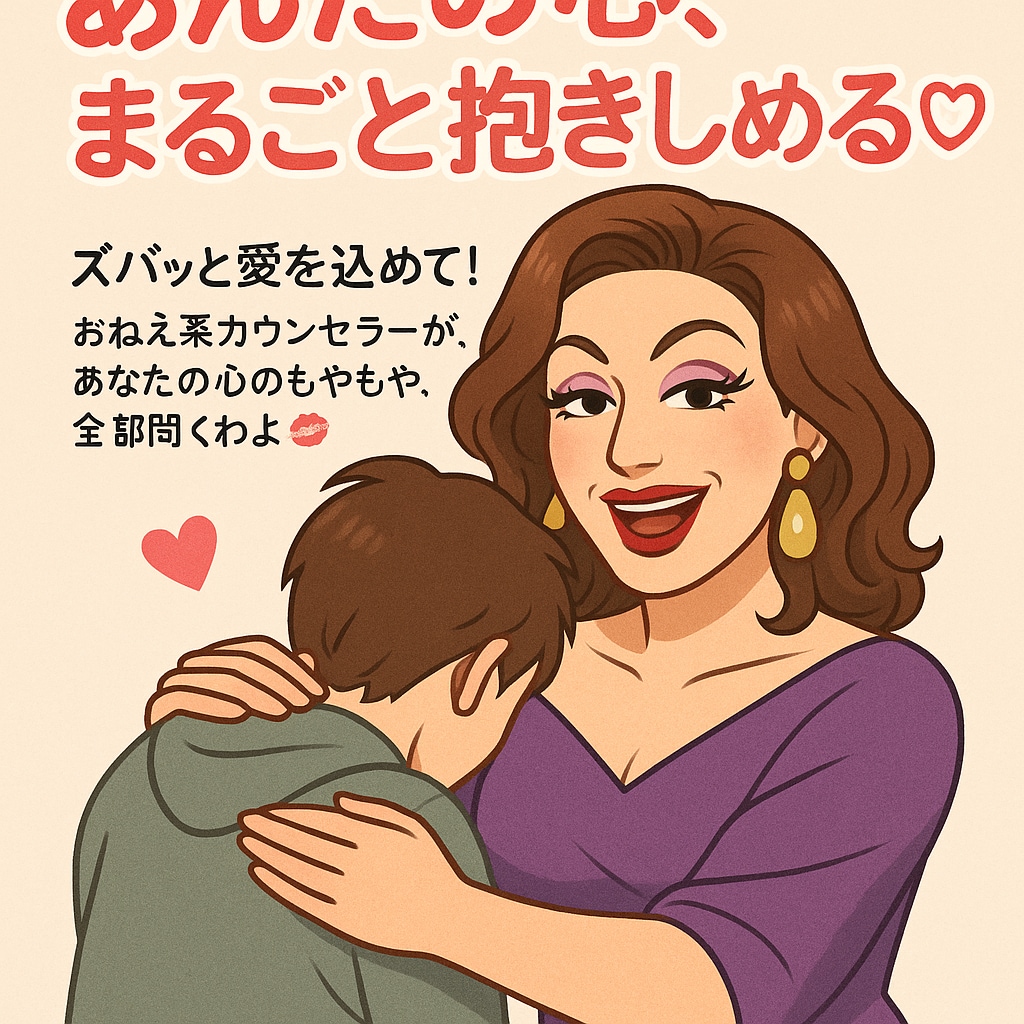 あんたの心、まるごと抱きしめます おねえ系カウンセラーが、あなたの心のもやもや、全部聞くわよ イメージ1