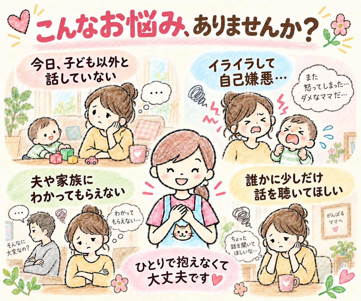 現役保育士が子育て・育児の悩みを電話相談で聴きます 保育士歴20年以上・幼稚園教諭一種｜愚痴も不安も受け止めます イメージ2