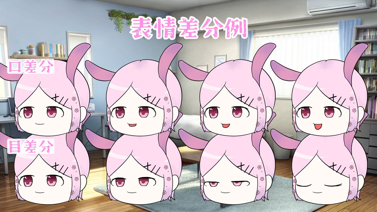ゆっくりキャラ風立ち絵をお描きします オリジナル立ち絵を喋らせてみませんか？ イメージ2