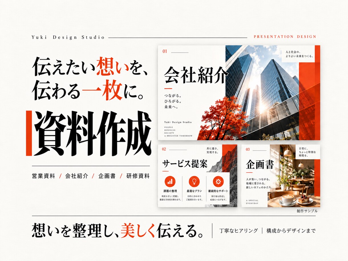 営業資料・提案書を伝わるスライドに仕上げます 文章作成も対応｜編集できるPowerPointで納品 イメージ1
