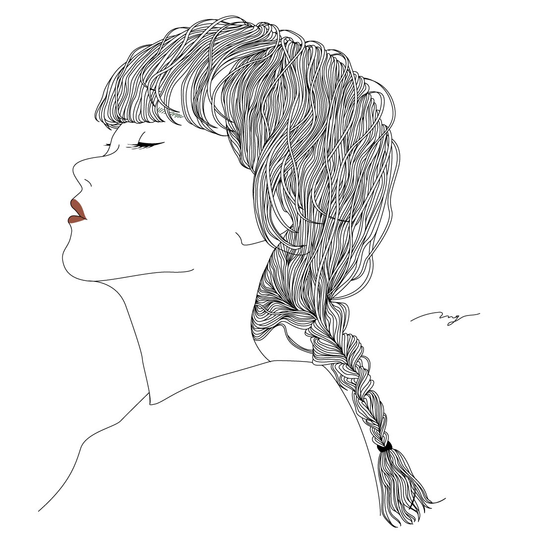 インパクトのある繊細なイラスト描きます 髪の毛に細かく繊細で動きを持たせます イメージ4