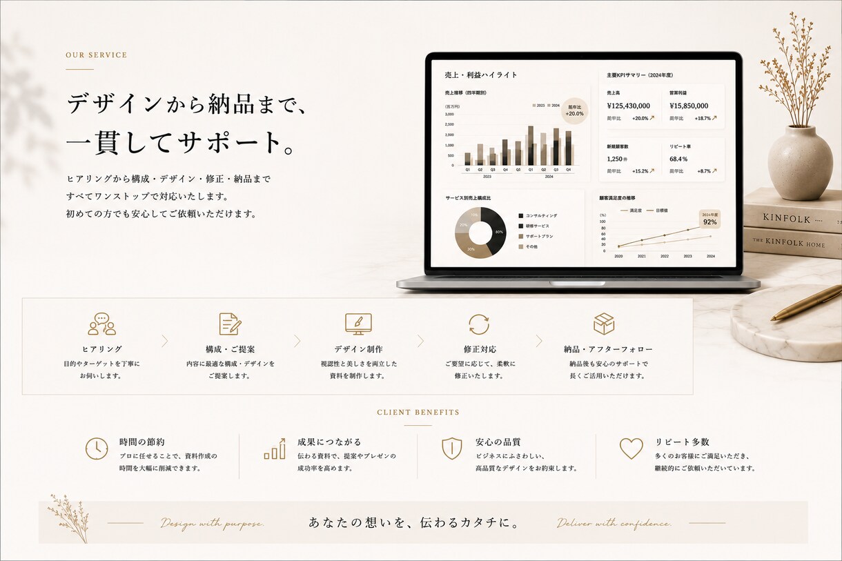 プロ品質のパワポテンプレートを販売しますます 営業資料・提案書・会社紹介が、文字を入れ替えるだけで完成！ イメージ5
