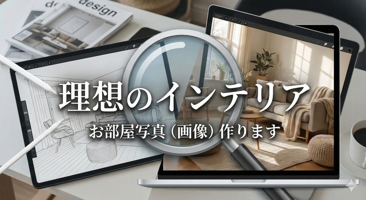 理想のインテリアお部屋写真（画像）作ります あなたのお部屋の好みのスタイルを教えて下さい イメージ1