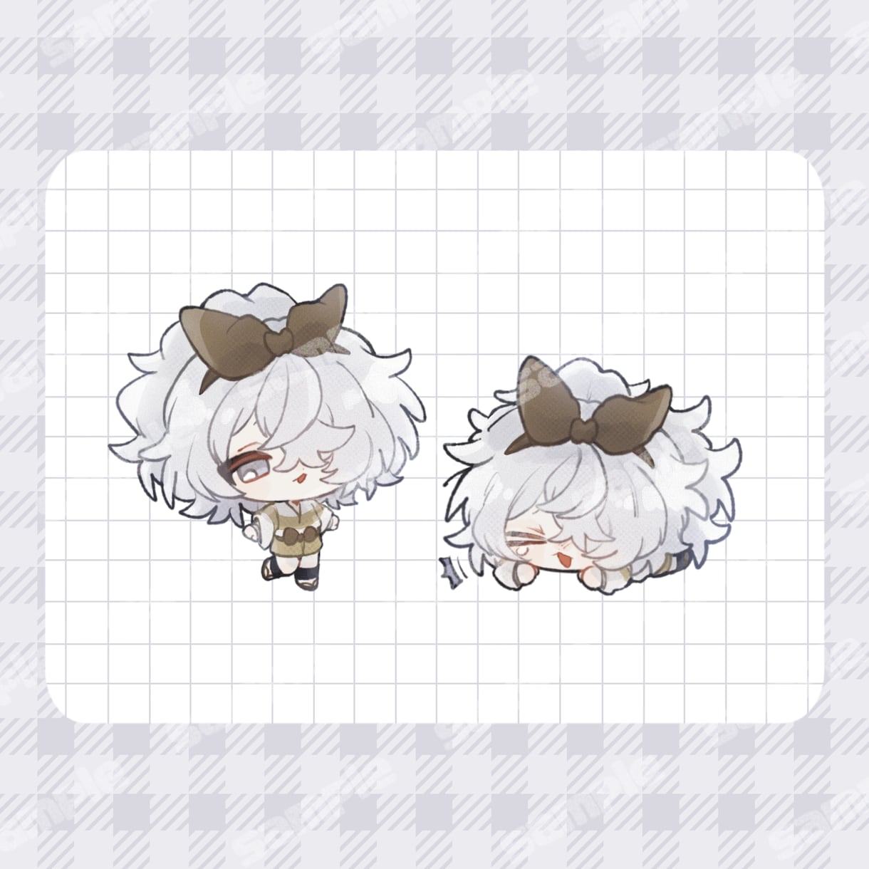 ゆるもちミニキャライラストお描きします 通常よりちんまりゆるゆるもちもちなミニキャライラストです！ イメージ2