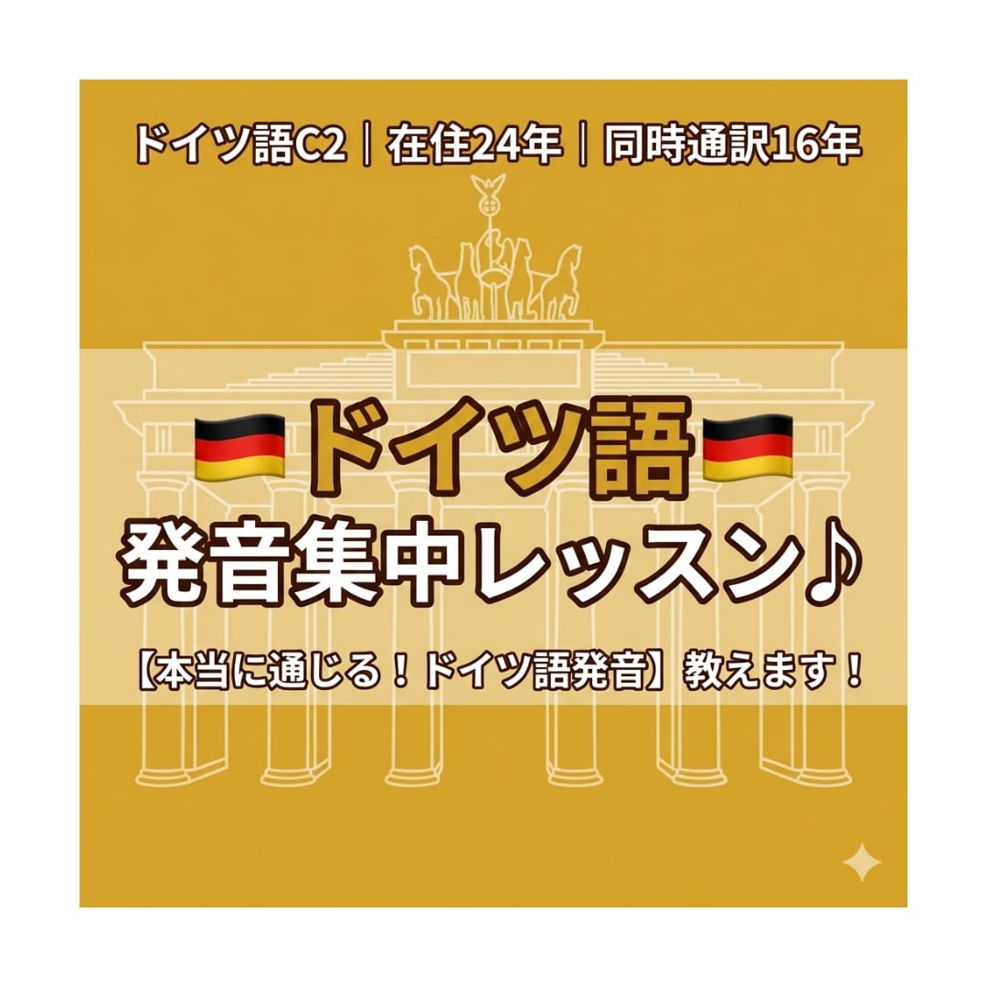 プロがあなたのドイツ語発音を全力サポートします 発音を整えて、「伝わるドイツ語」を話しましょう！ イメージ1