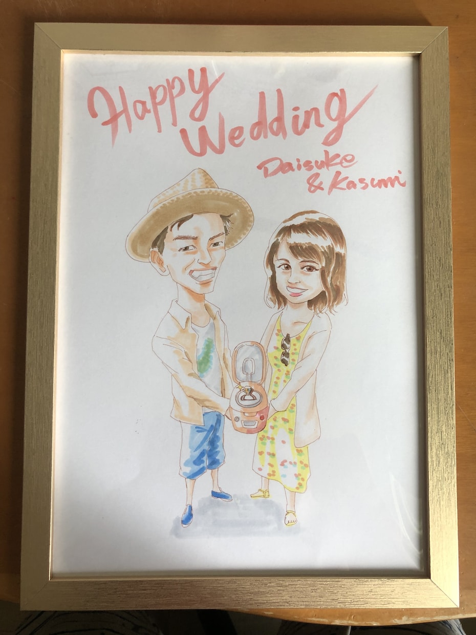 似顔絵付きのオリジナルデザイン婚姻届を作成致します 世界に一つの似顔絵デザイン婚姻届を作ってみませんか？ イメージ2