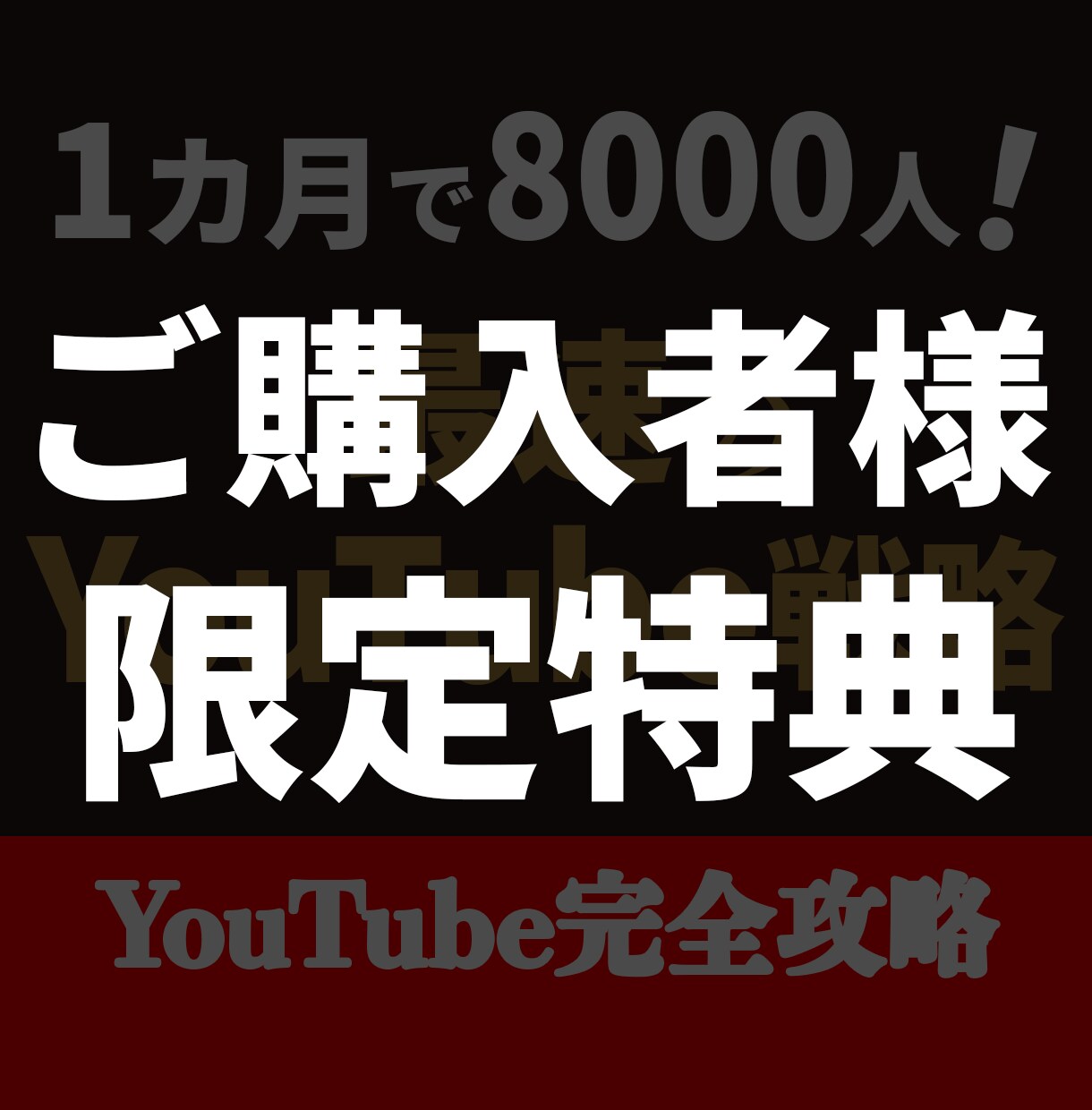 特典！YouTubeの個別サポートを行います ※本編をご購入いただいた方限定のサービスです。 イメージ1