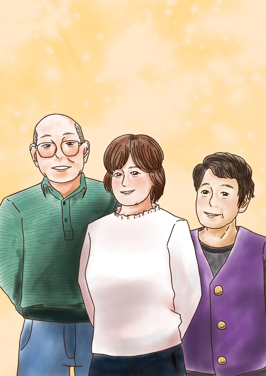 お別れした大切な人との新たな思い出を叶えます 会えない家族や友人との、新たな思い出を似顔絵で実現します。 イメージ1