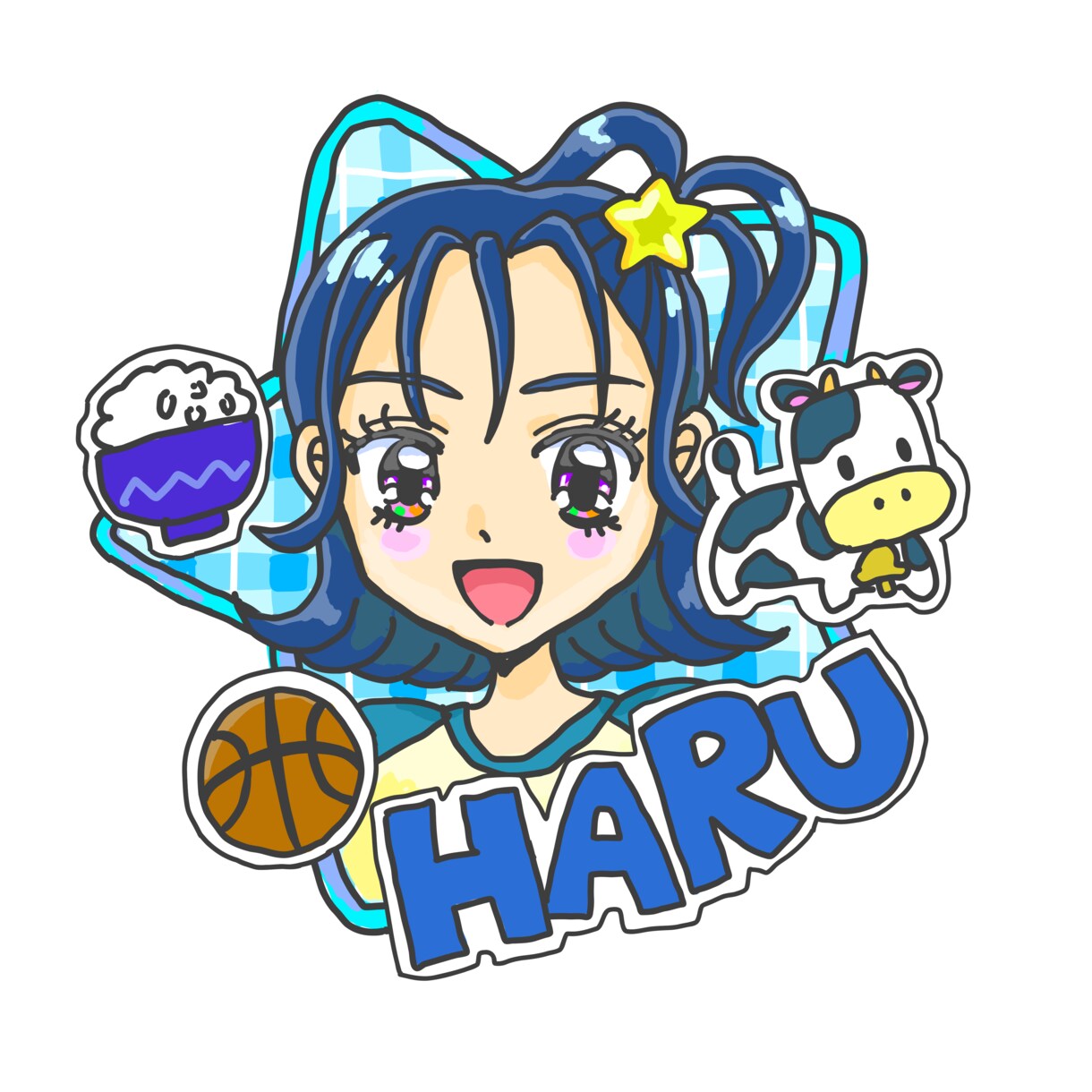 アニメっぽい女の子と好きな物のアイコン描きます 可愛くて目立つ！好きな物が一目で分かるSNS用アイコン イメージ4