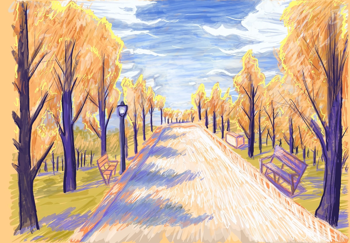 闇系の風景画描きます 闇系イラスト風景画を描きます。 イメージ1