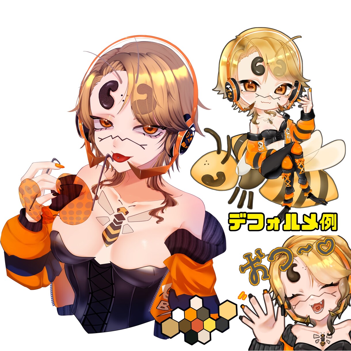 女の子の立ち絵/イラストを描きます キャラデザや可愛いとセクシーを混ぜたイラストが得意です！ イメージ4