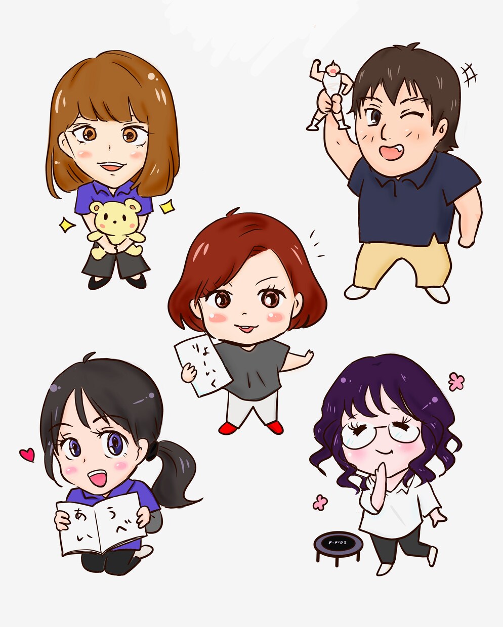 人物限定☆老若男女ok★似顔絵描きます ちびキャラ風・リアルイラスト・漫画風イラスト描きます。 イメージ2