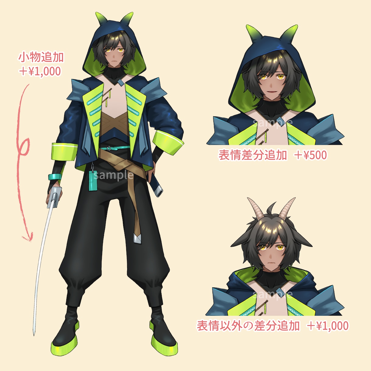 オリジナルキャラクターイラスト・立ち絵描きます 商用・二次利用OK！ SNS・動画配信・TRPG・ゲームなど イメージ4