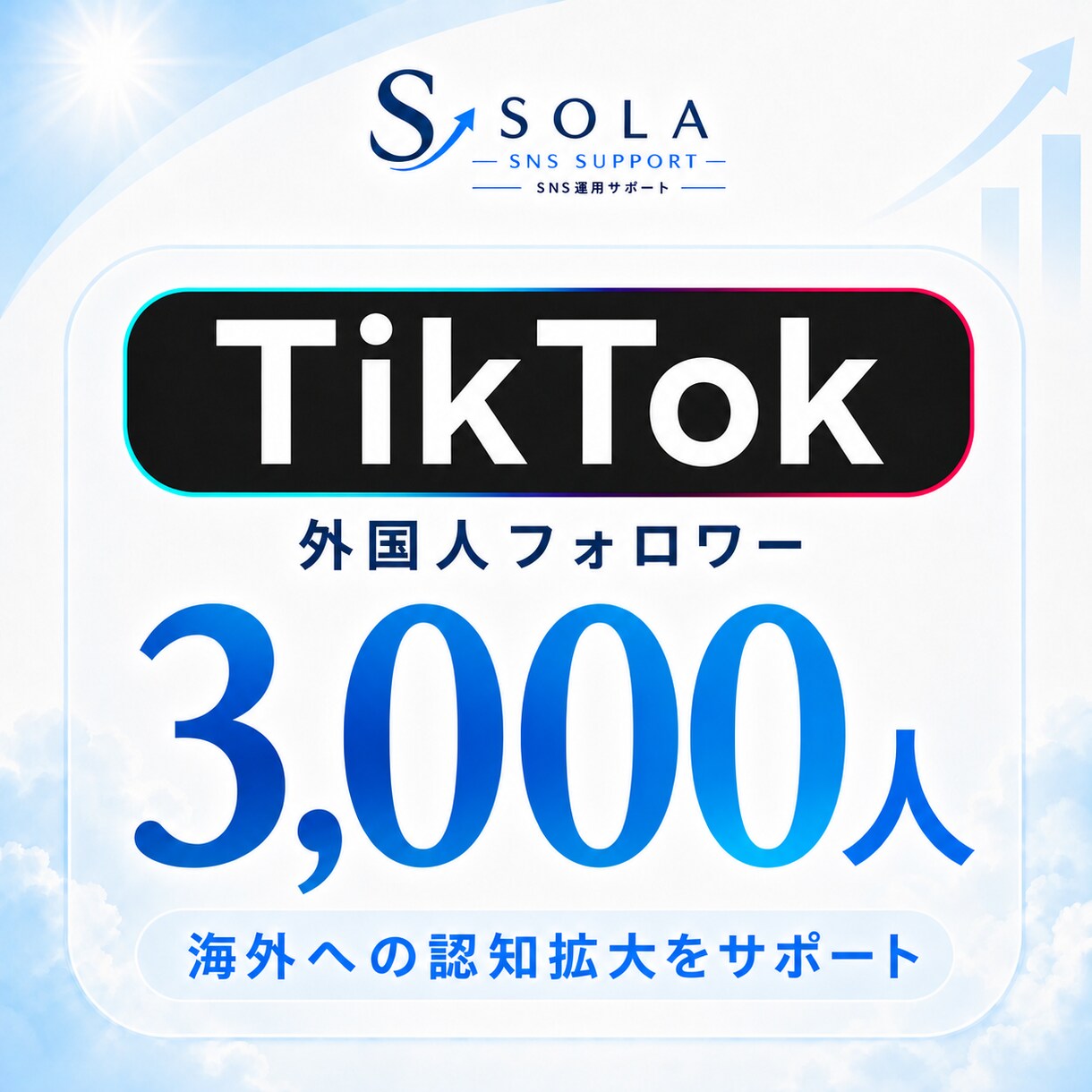 TikTokの外国人フォロワーを3千人増やします 外国人3000人｜海外への認知拡大をサポート イメージ1