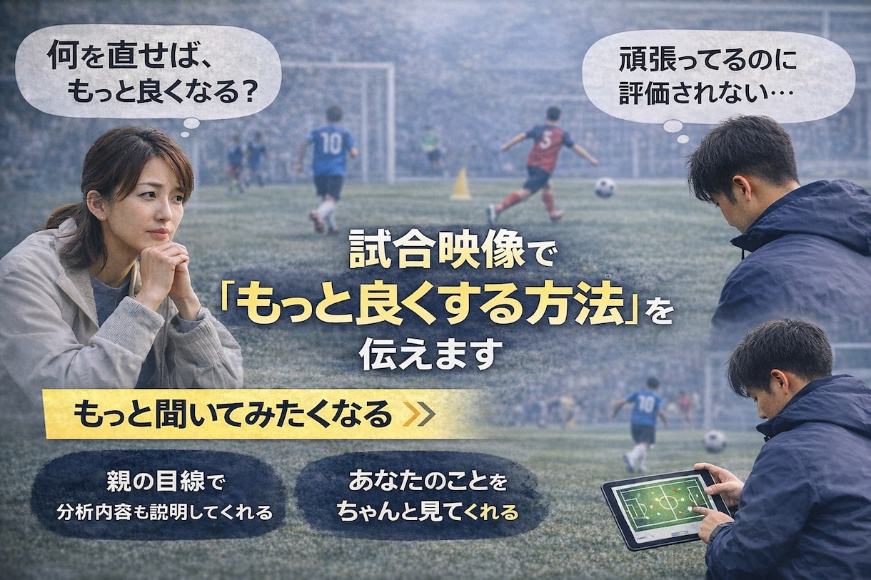 南米Pro級指導者の視点からプレーを分析します 感覚論にしない分析で、次にやるべきことを明確にします イメージ2