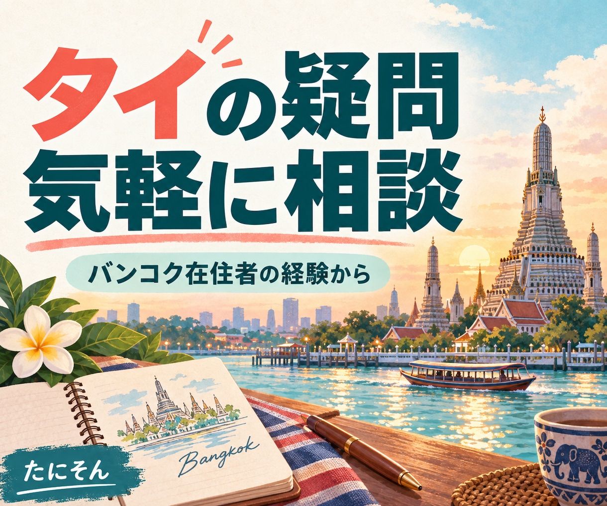 バンコク在住者がタイのご相談に乗ります 旅行・移住・ビジネスまで現地目線でお答えします イメージ1