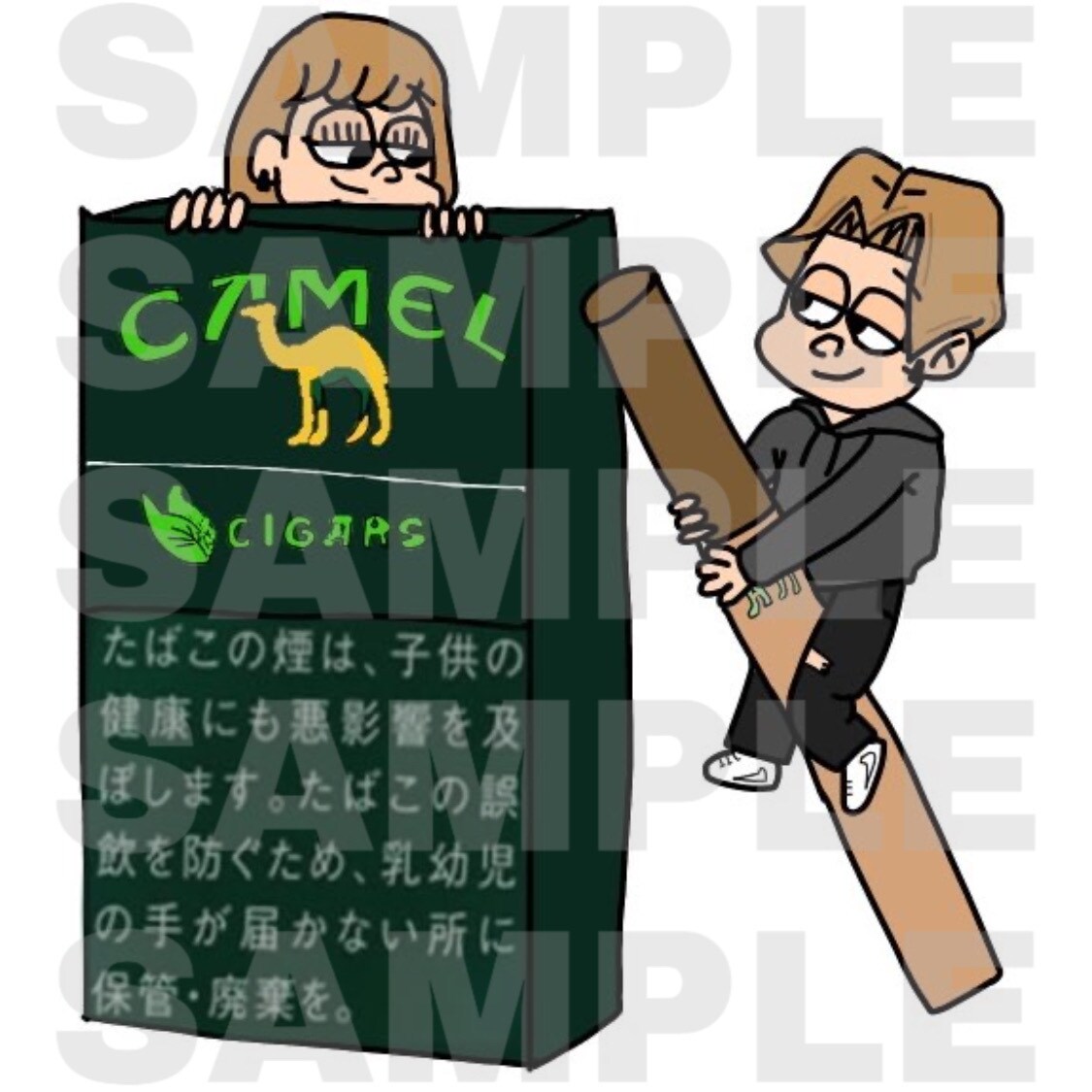 あなただけのアイコン作ります タバコでアメリカン風イラストかきます！ イメージ3