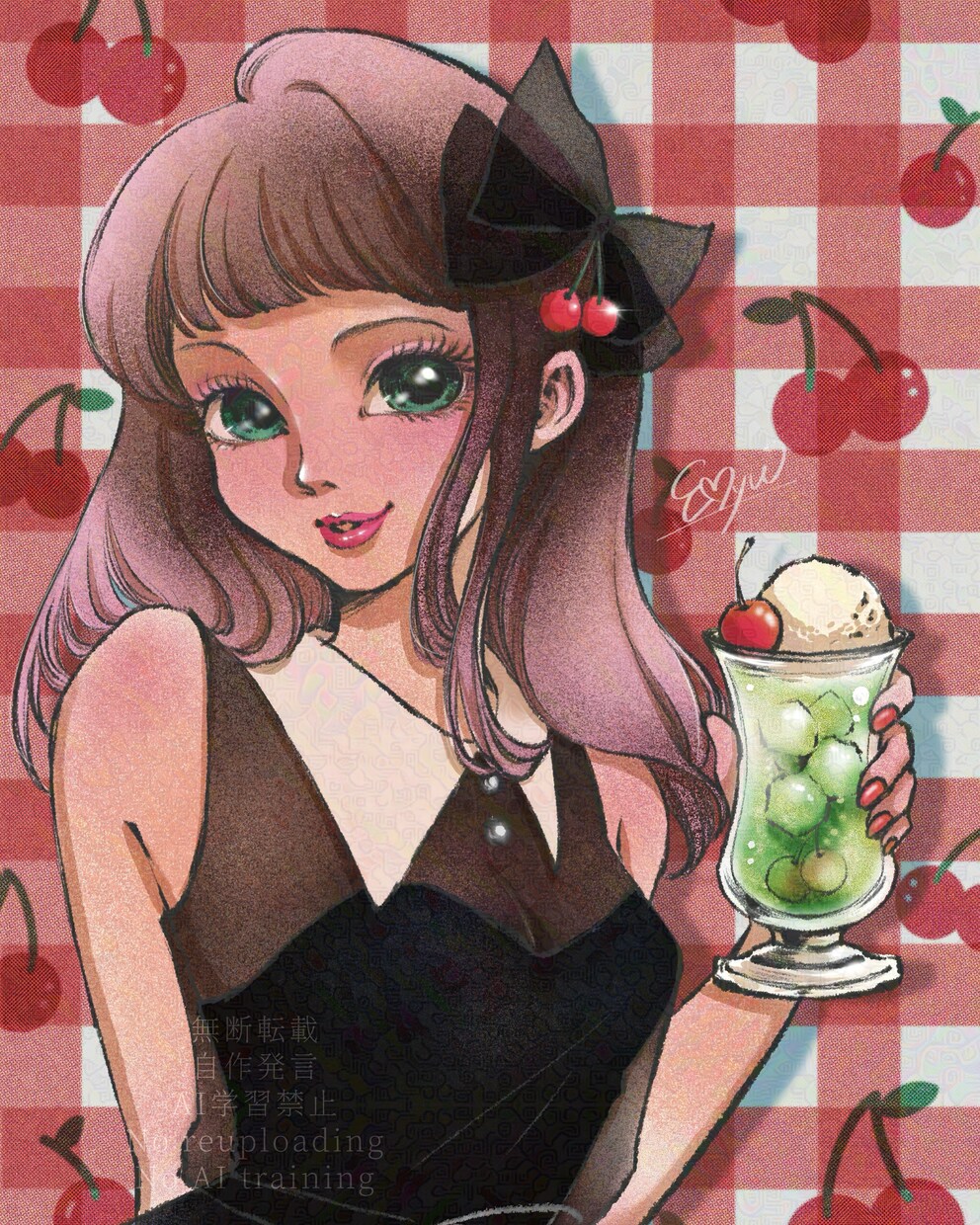 レトロおしゃれなガールズイラスト制作致します あなただけの可愛いGIRLsお描きします♡ イメージ1