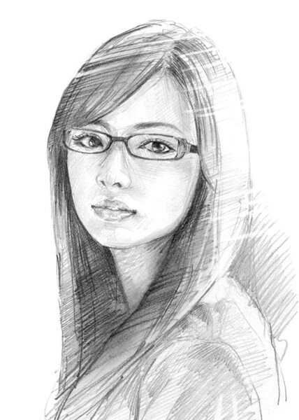 M様専用スケッチ風鉛筆画タイプ3名・1枚作成します スケッチ風の鉛筆似顔絵、jpgデータでのお渡し イメージ4