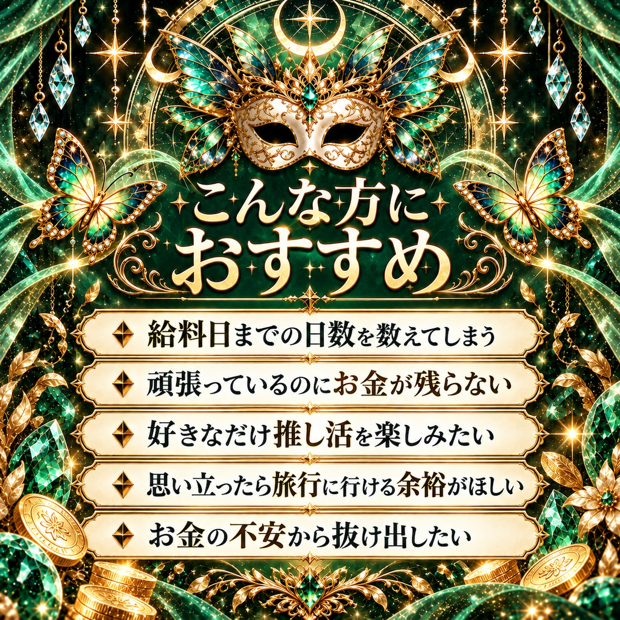 金運が上がらない原因を霊視で読み解きますます なぜお金が残らない？魂に眠る財運と豊かさの可能性を鑑定 イメージ2