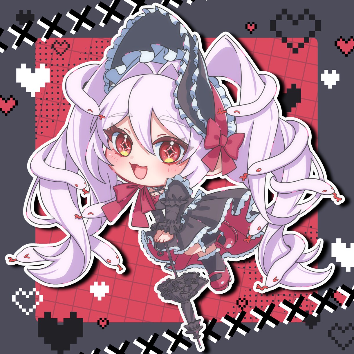 ミニキャラクターイラストをお描きします かわいい×キラキラなミニキャラクターイラストをお描きします！ イメージ4