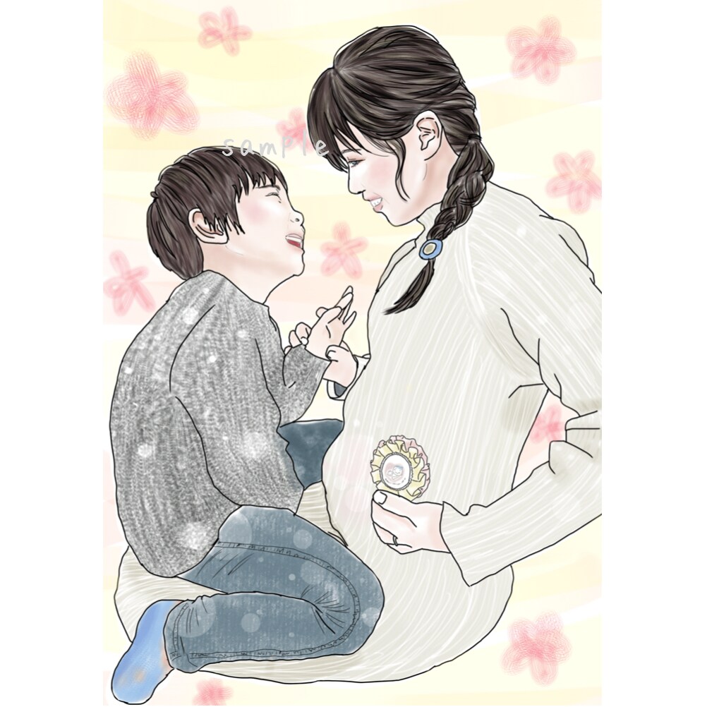 お写真を元に柔らかい色彩でイラストを作成いたします 思い出の大切なお写真をほんわかしたイラストに残しませんか❁︎ イメージ1