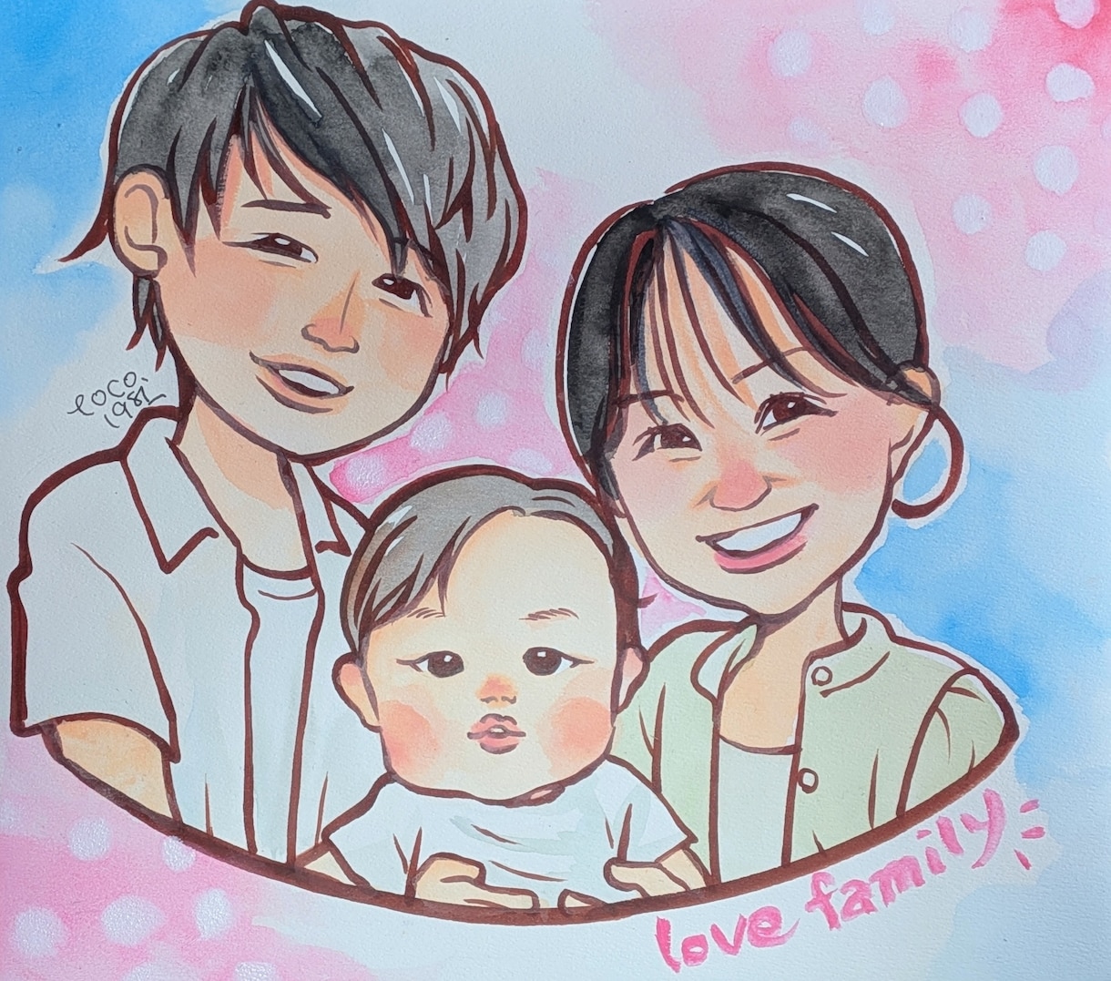 ポップな似顔絵お描きします デフォルメすぎない、リアルすぎない、可愛すぎる似顔絵♡ イメージ2