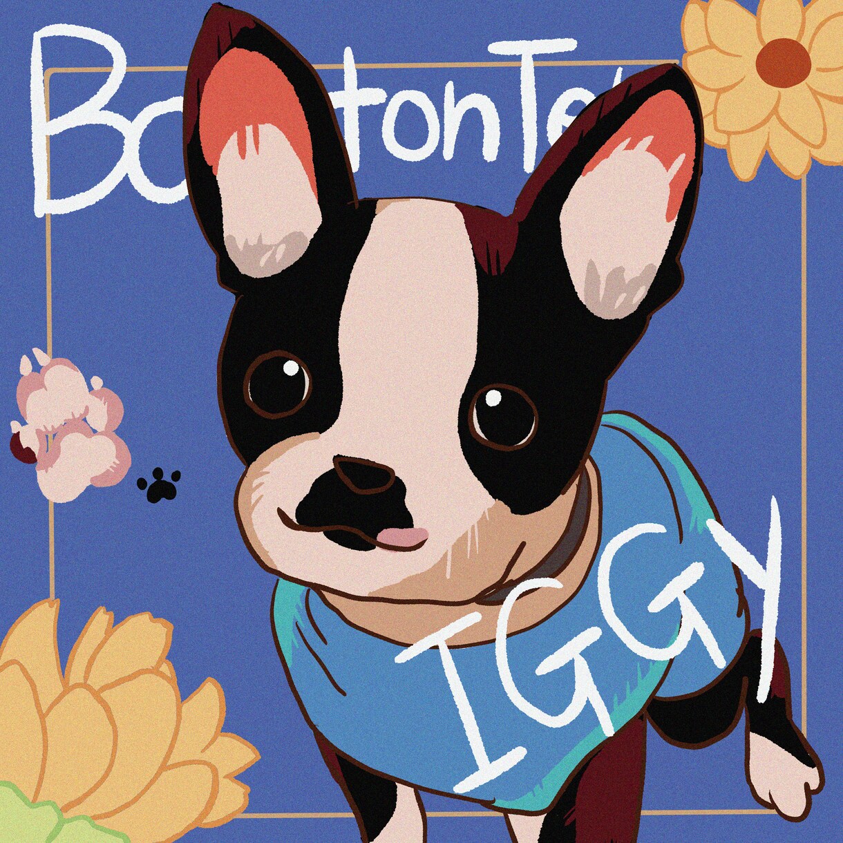 うちの子オーダーイラスト　ペットイラスト描きます バースデーカラーやバースデーフラワーを交えたウチの子イラスト イメージ1