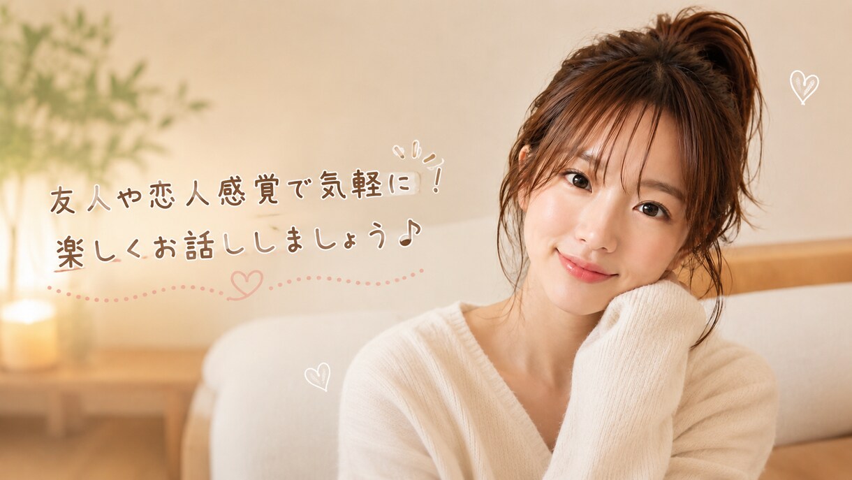 友人のように楽しくお話します 友人や恋人感覚で気軽に！楽しくお話ししましょう♪ イメージ1