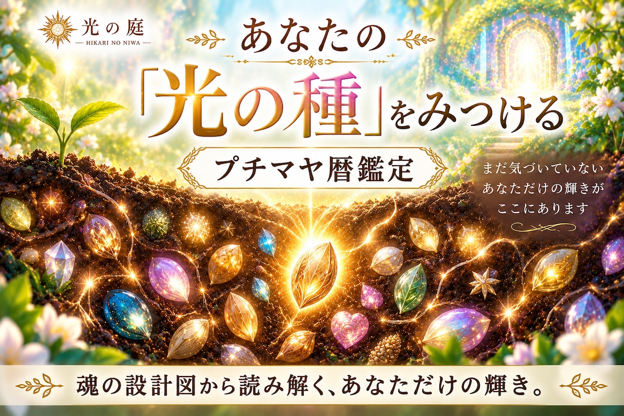 生年月日からあなたの「光の種」を見つけます マヤ歴で生まれ持った本質・魅力をやさしく読み解きます。 イメージ1