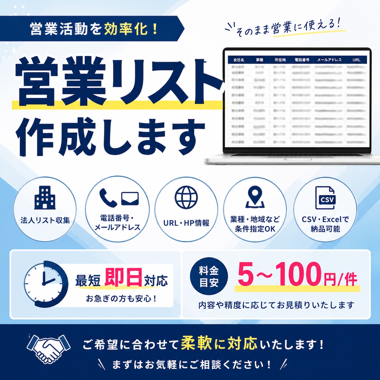 営業リスト作成を代行いたします 現役B2Bマーケターがご希望のリストを作成します！ イメージ1