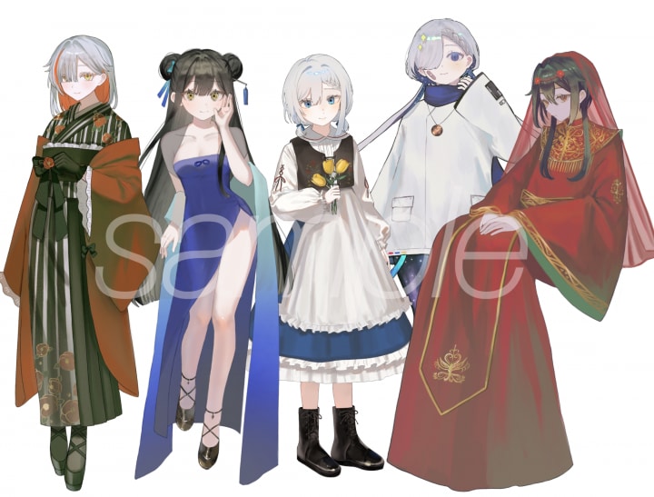 透明感のあるかわいいイラストお描きします 【SNSアイコン・一枚絵・全身イラスト制作承ります】 イメージ4