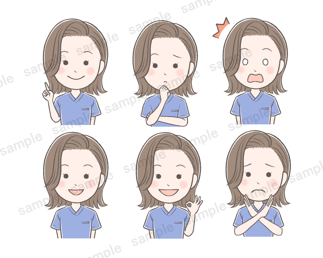 SNSやブログで活躍するゆるかわ似顔絵お描きします シンプルデフォルメで親近感♪表情、吹き出しアイコンにお勧め イメージ7