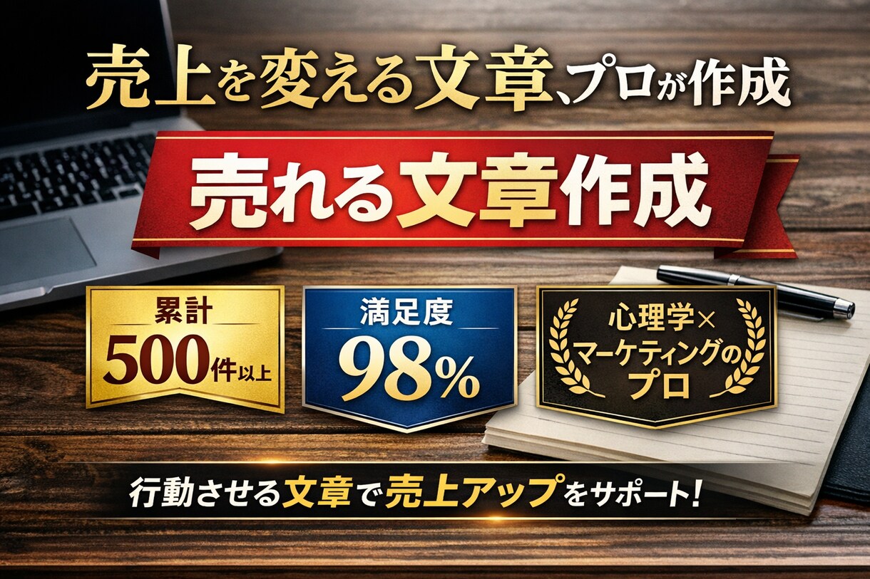 売れる文章を、プロの視点で作成します 文章が苦手でも安心して任せられます イメージ1