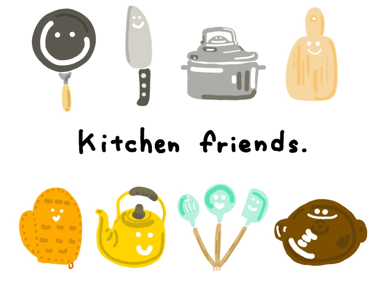 シンプルでかわいいイラスト、アイコン描きます 落書き帳から飛び出して来た様な、優しいイラスト描きます。 イメージ1