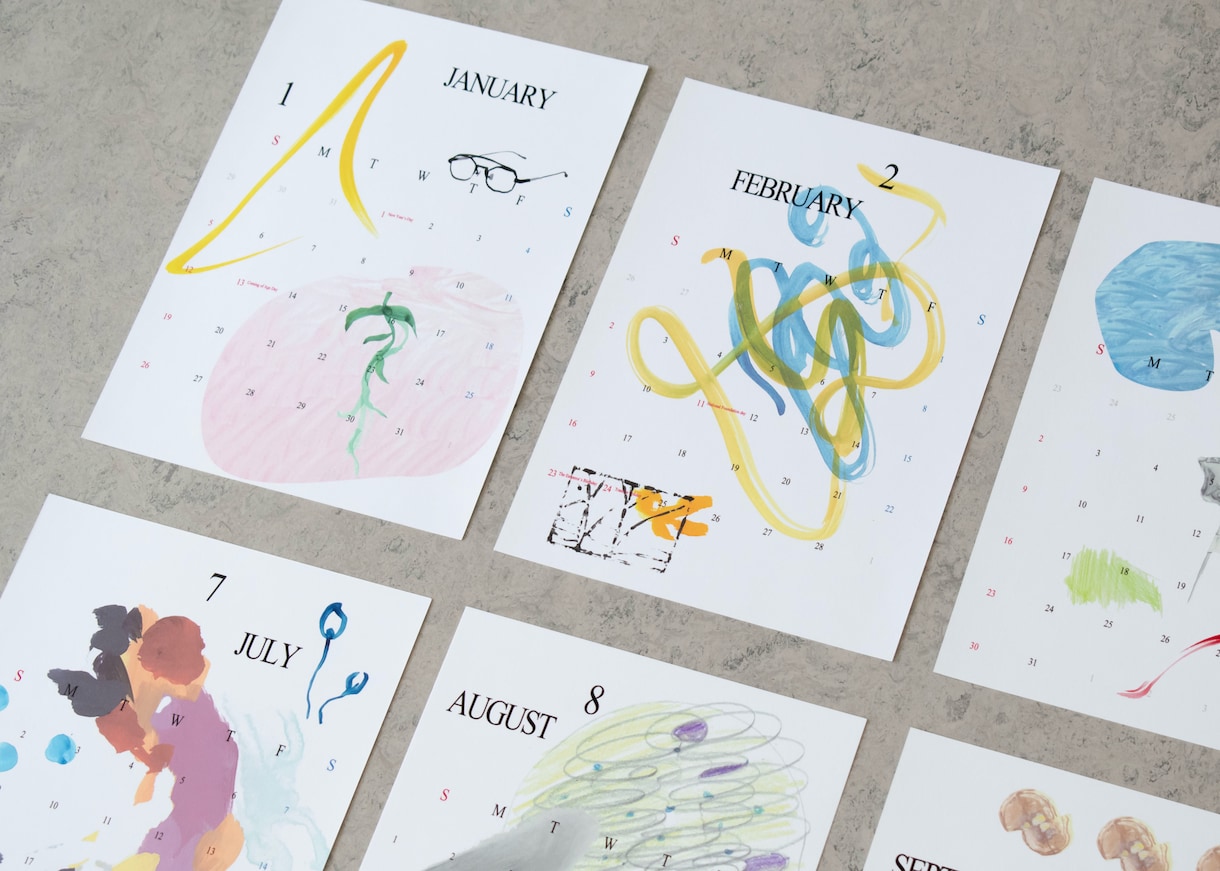 あなたの思い出や大切なものでカレンダーを作ります あなたの思い出をイラストにし、カレンダーとして構成します。 イメージ1